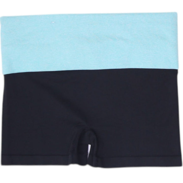 Ladies Victoria's Secret PINK Yoga Shorts Aqua Black Stretch Workout