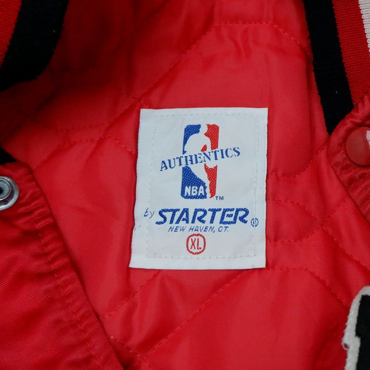 Vintage 80s Starter NBA CHICAGO BULLS Nylon Button-Down XL Jacket