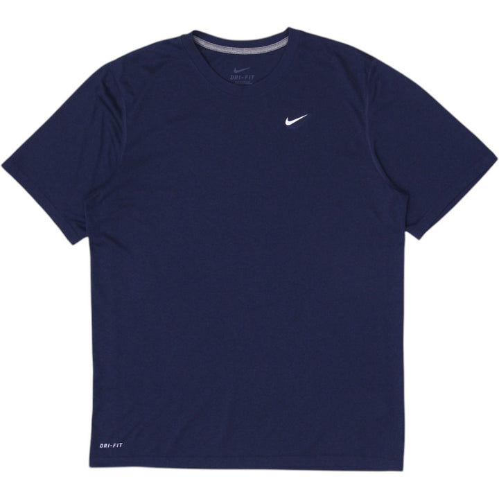 Mens Nike Dri-FIT T-Shirt Navy Blue Athletic Breathable Size M