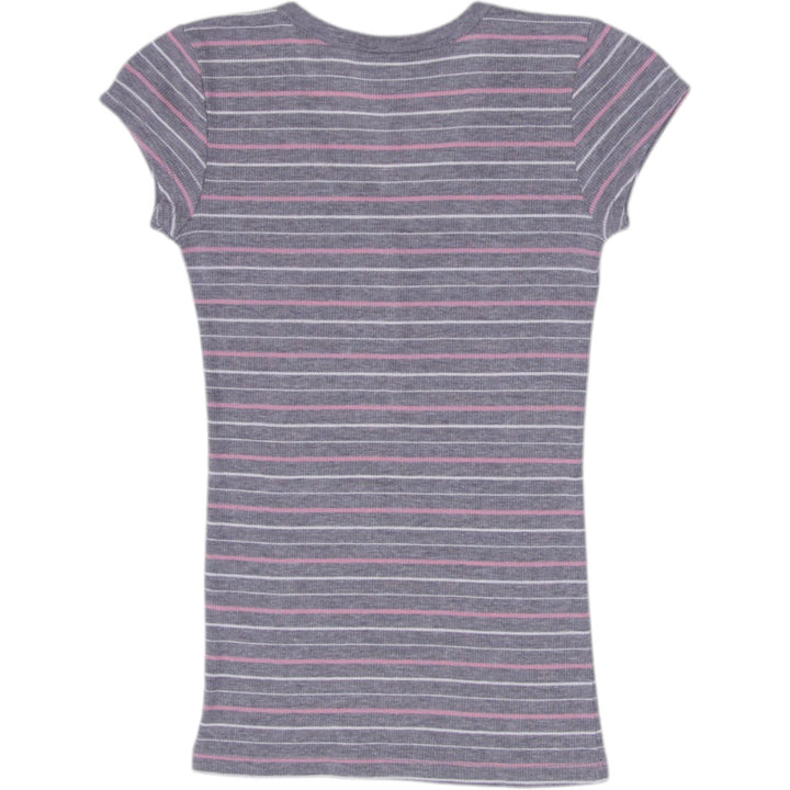 Y2K Ladies Aeropostale Striped Casual Tee Sise M