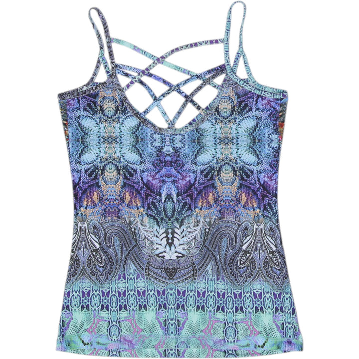 Y2K Ladies Venus Boho Chic Embellished Camisole Top Size XS