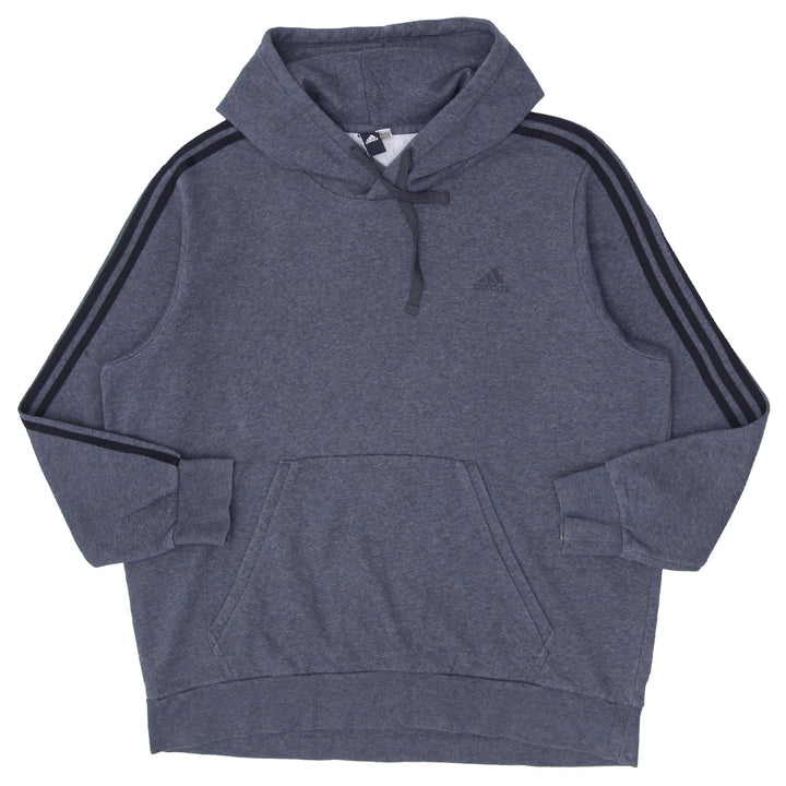 Mens Adidas Black Stripes Gray Hoodie - Fashion Rerun Vintage Migration_Sweaters