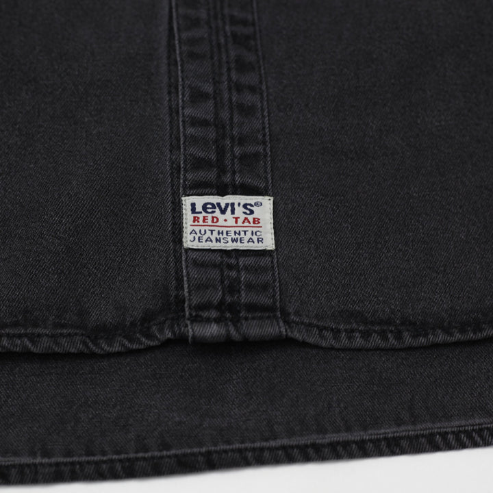 Vintage Levi's Men's Black Denim Long Sleeve Overshirt Size XL