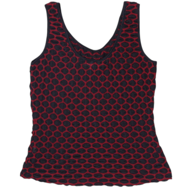 Y2K Ladies XS Clothing Geometric Textured Mesh Scoop Neck Tank Top Size L