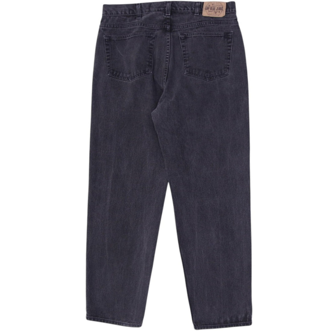 Vintage Mens GAP Easy Fit Black Jeans Denim Straight Leg