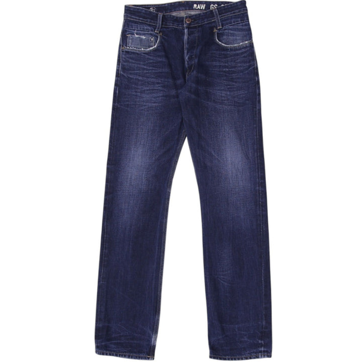Y2K Mens G-Star Raw Denim GS01 Jeans Dark Blue Straight Fit