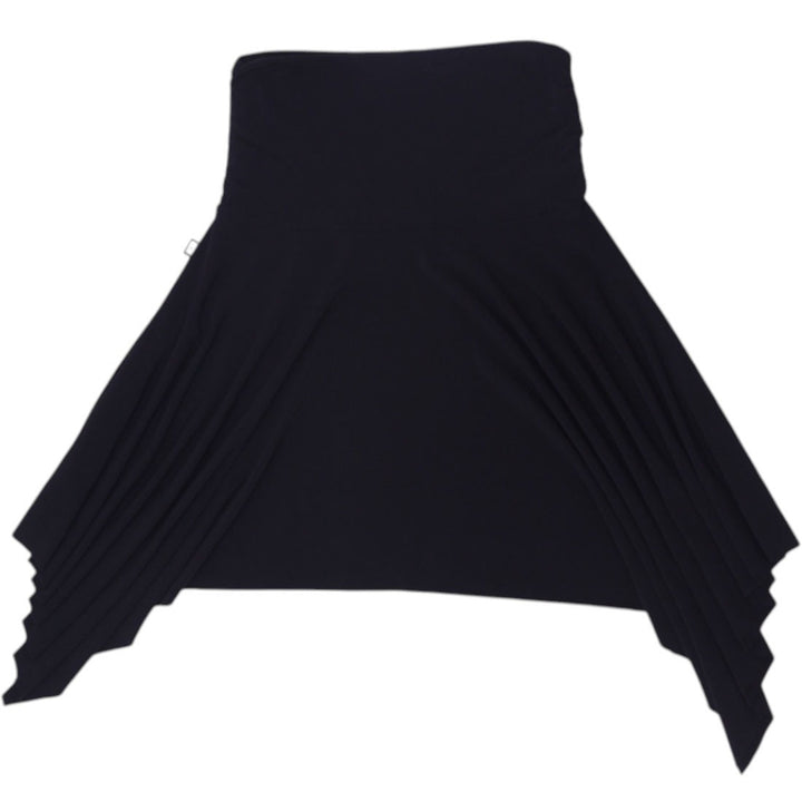 Y2K Ladies Black Hanky Style Midi Skirt