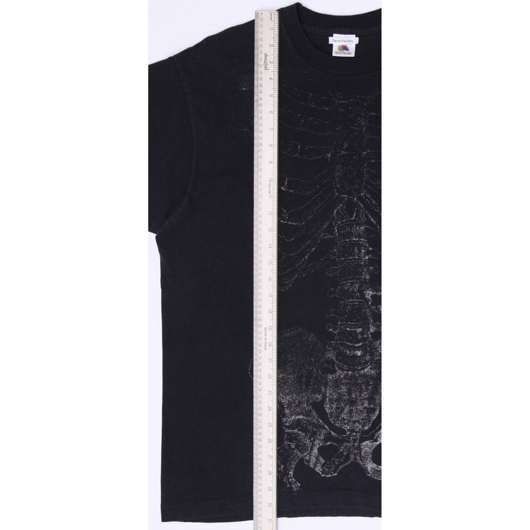 Vintage Mens 90s Fruit of the Loom Skeleton Rib Cage T-Shirt