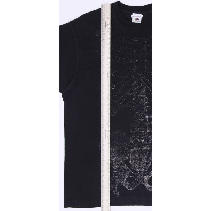 Vintage Mens 90s Fruit of the Loom Skeleton Rib Cage T-Shirt