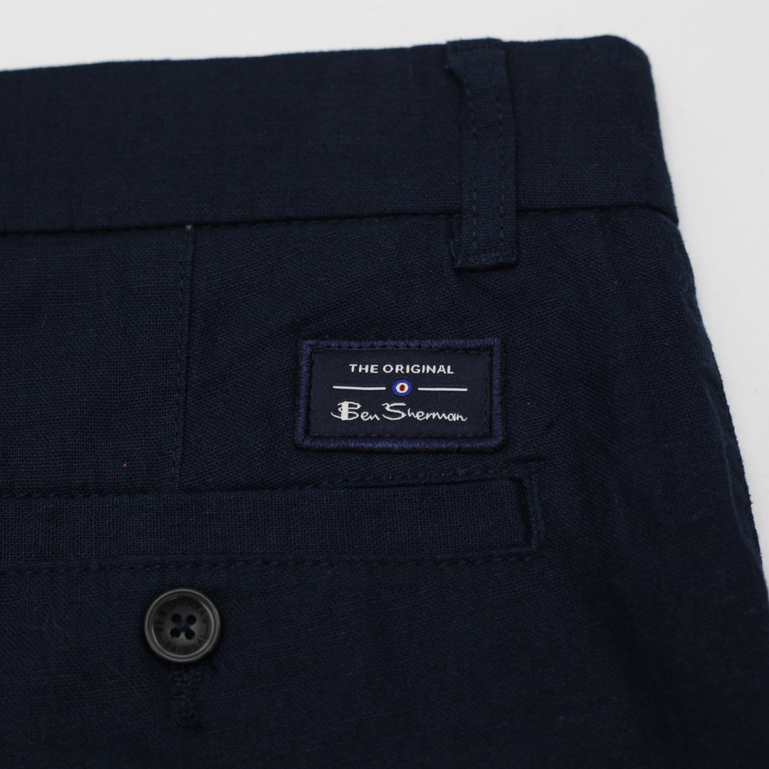 Mens Ben Sherman Regular Fit Linen-Cotton Chino Shorts Size 33W