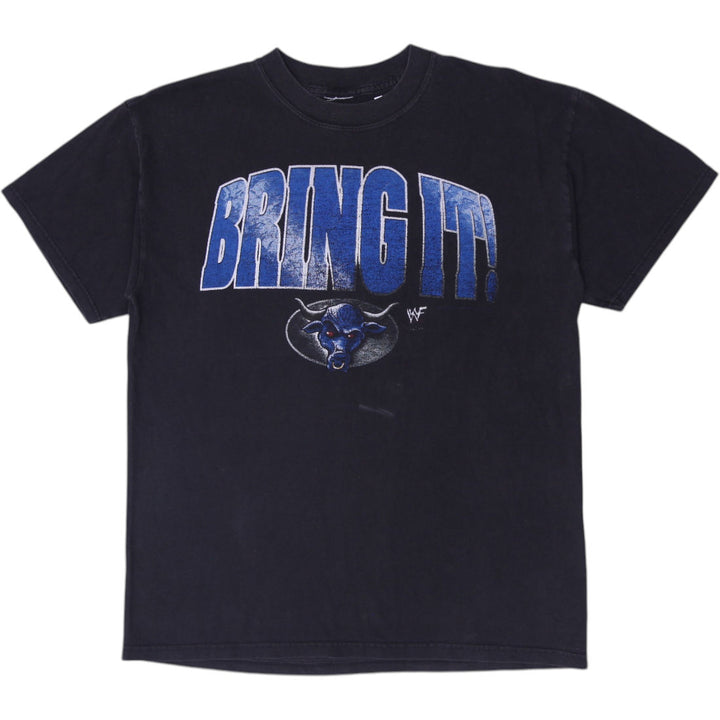 Vintage Mens 2000 WWF The Rock "Bring It" Graphic T-Shirt