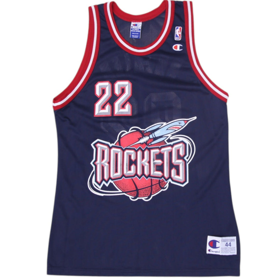 Vintage 90s Houston Rockets Clyde Drexler Champion Basketball Jersey Made in USA | Migration_Jerseys | Fashion Rerun