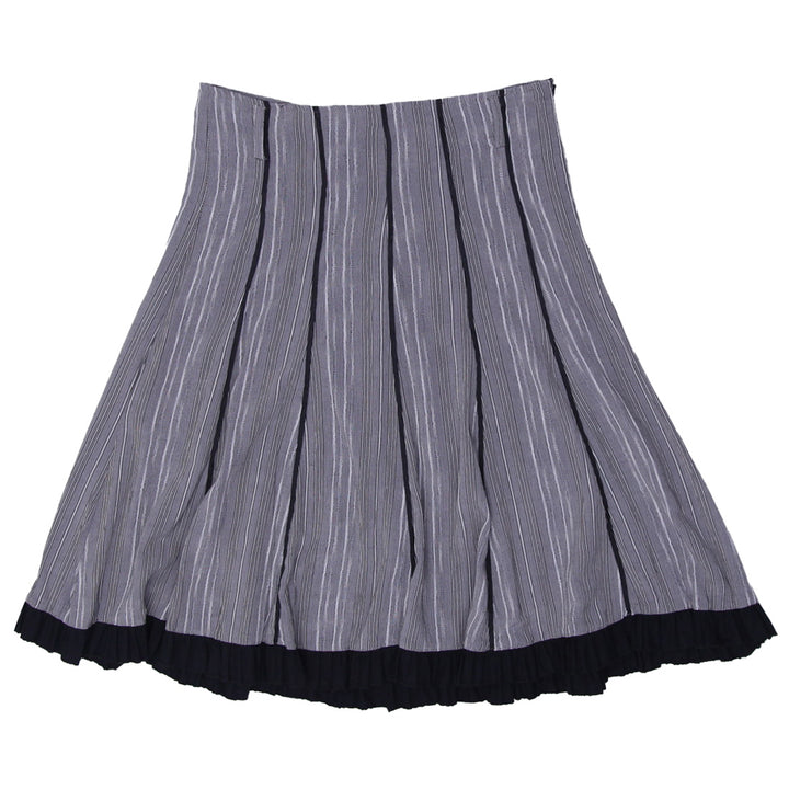 Y2K Ladies Club Frendy Striped Ruffle Hem Skirt