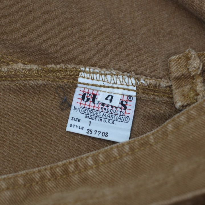 Vintage Guess By Georges Marciano Brown Denim Overall Ladies