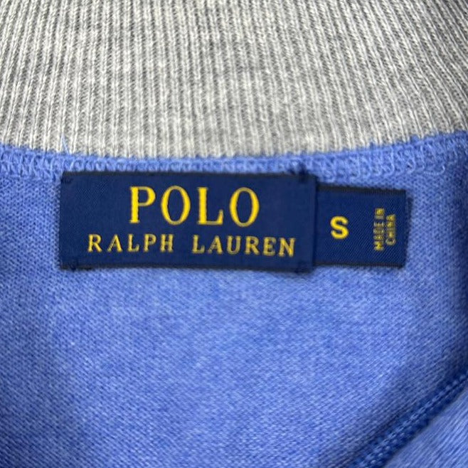 Mens Polo Ralph Lauren Sweater Blue Full Zip Logo