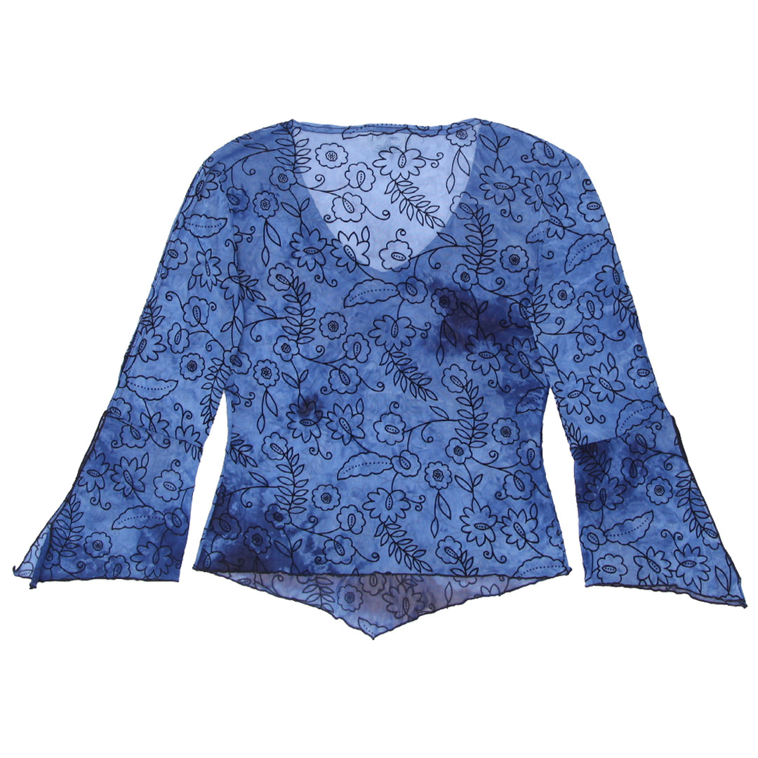 Y2K Ladies Laura Petites Long Sleeve Mesh Tops - Fashion Rerun Vintage Migration_Tops