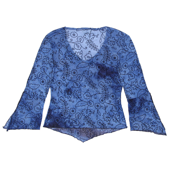 Y2K Ladies Laura Petites Long Sleeve Mesh Tops - Fashion Rerun Vintage Migration_Tops