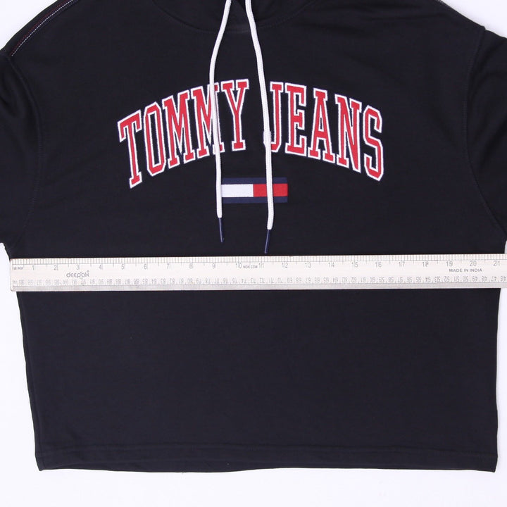Ladies Tommy Jeans Collegiate Arch Logo Pullover Cropped Hoodie Size XS