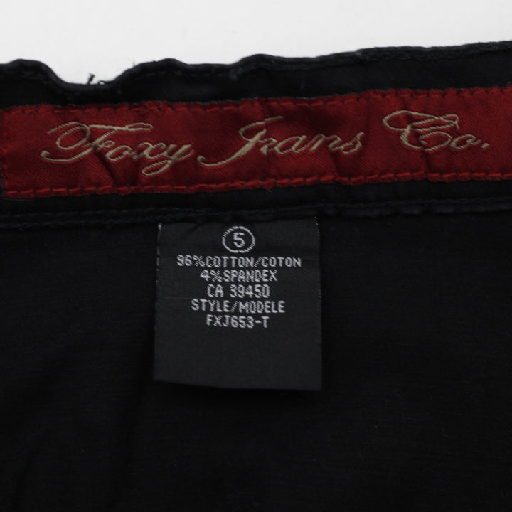 Y2K Ladies Foxy Jeans Co. Black Pleated Denim Mini Skirt Size 5
