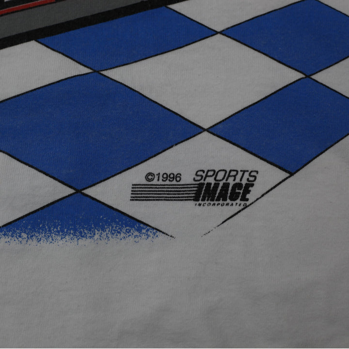 Vintage 1996 NASCAR Dale Earnhardt "Times May Change" All Over Print (AOP) White T-Shirt | Migration_T-Shirts | Fashion Rerun