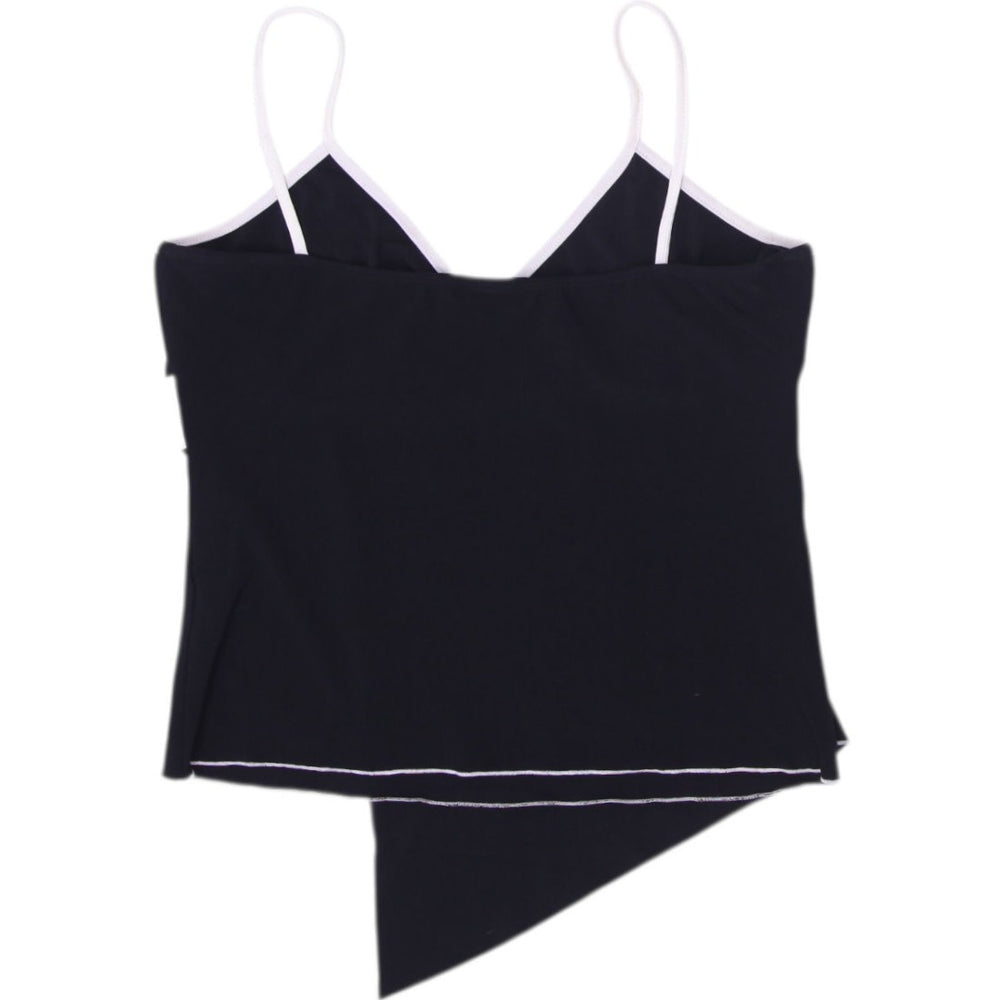 Y2K Ladies Shier Asymmetric Tank Top Size L | Migration_Y2K Tops - Side View | Fashion Rerun