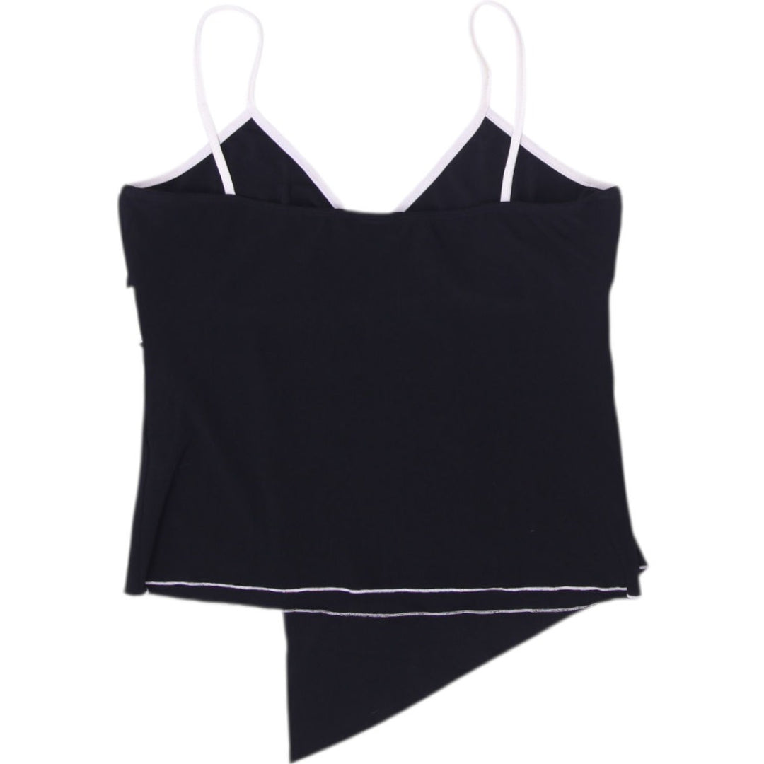 Y2K Ladies Shier Asymmetric Tank Top Size L | Migration_Y2K Tops - Side View | Fashion Rerun