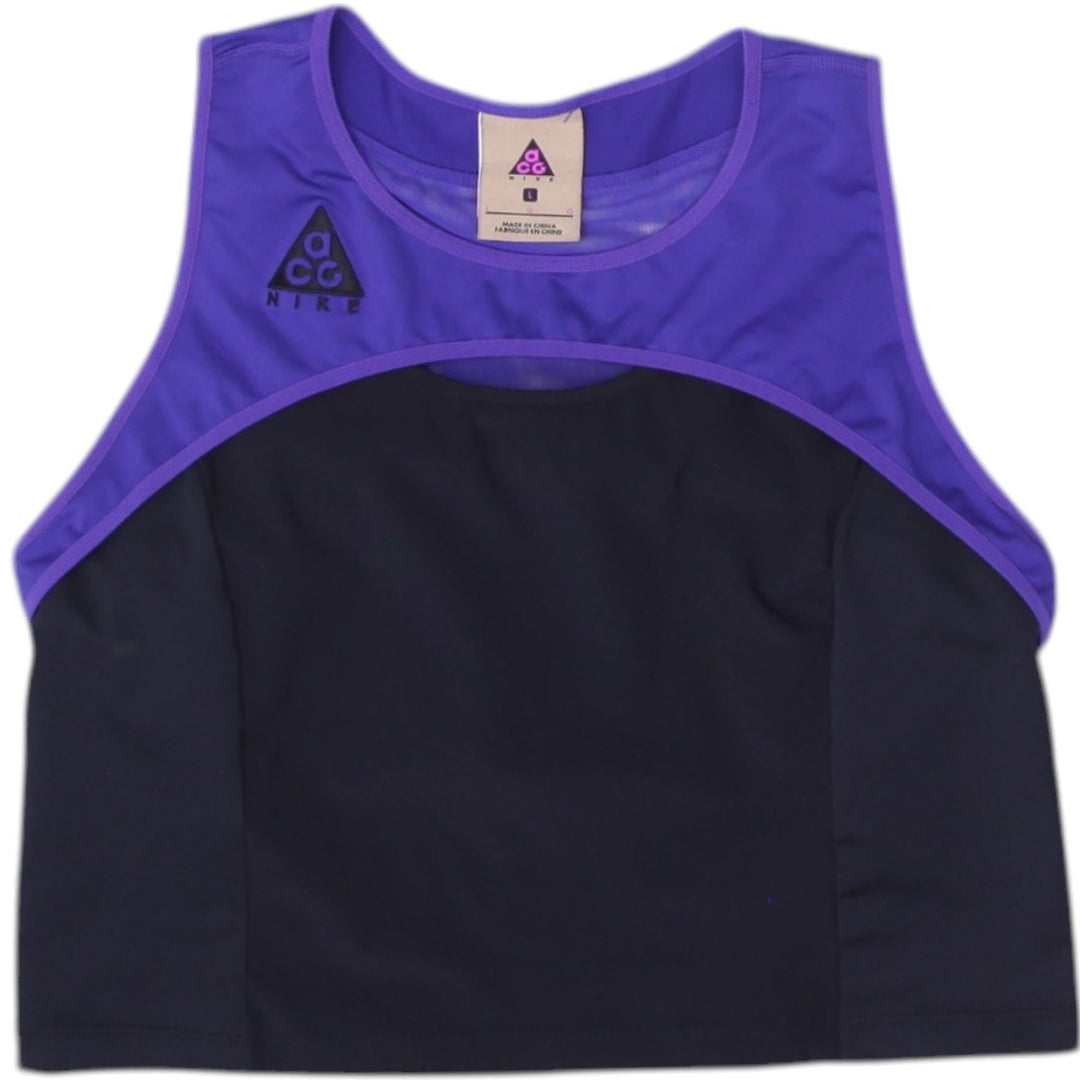 Ladies Nike ACG Sleeveless Vest Black Purple Athletic Breathable Top Size L | Migration_Tops | Fashion Rerun