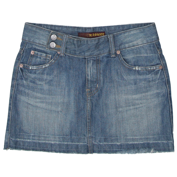 Y2K Denim Frayed Mini Skirt - Fashion Rerun Vintage Migration_Skirt