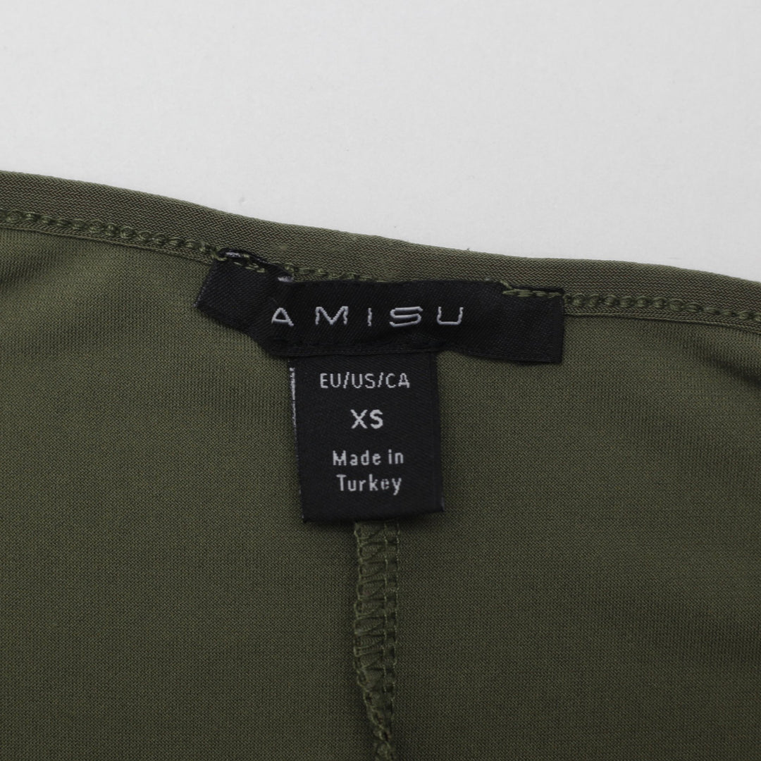 Y2K Ladies Amisu Olive Green Lace Cami Strappy Top Size XS
