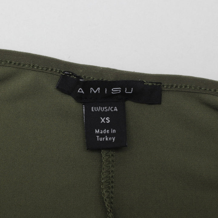 Y2K Ladies Amisu Olive Green Lace Cami Strappy Top Size XS