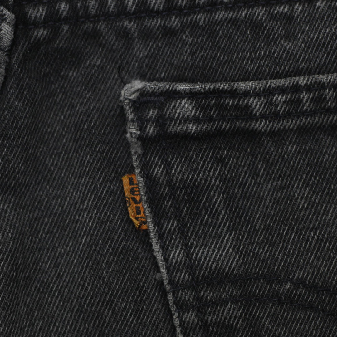 Vintage 90s Levi's 634 Orange Tab Faded Black Denim Jeans W33 L32
