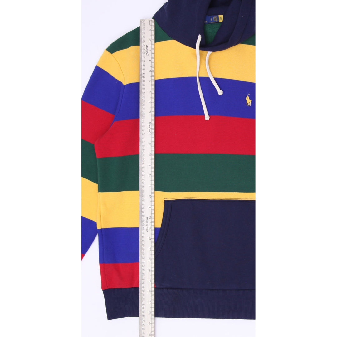 Mens Polo Ralph Lauren Rainbow Striped Pullover Hoodie Size L