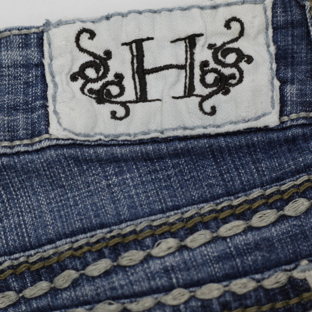 Y2K Ladies Hydraulic Blue Flared Jeans