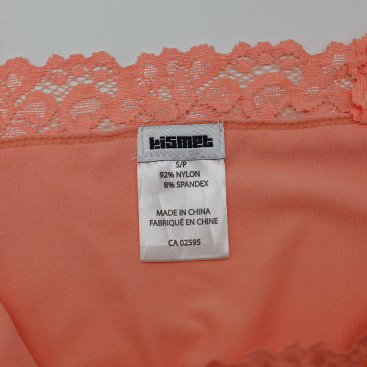 Y2K Kismet Pastel Coral Peach Seamless Ruched Camisole Top Size S