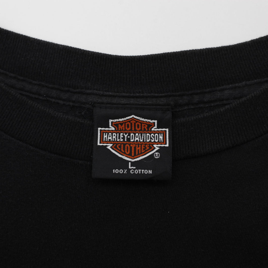 Vintage Harley Davidson Cartoon Style Graphic T-Shirt Size L | Migration_T-Shirts - Back View | Fashion Rerun