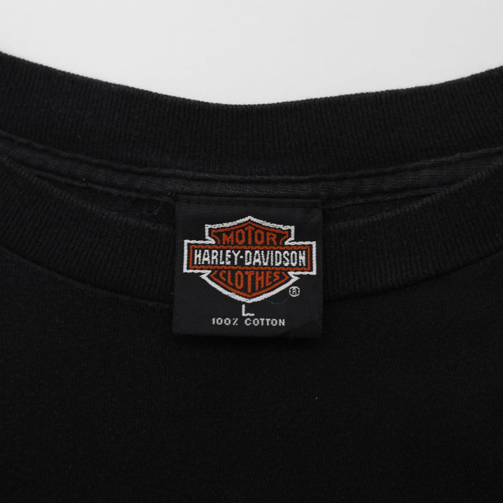 Vintage Harley Davidson Cartoon Style Graphic T-Shirt Size L | Migration_T-Shirts - Back View | Fashion Rerun