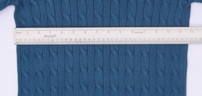 Vintage Ladies Ralph Lauren Sports Teal Cable Knit Cotton Sweater M | Migration_Knitwear & Sweaters RL Collec | Fashion Rerun