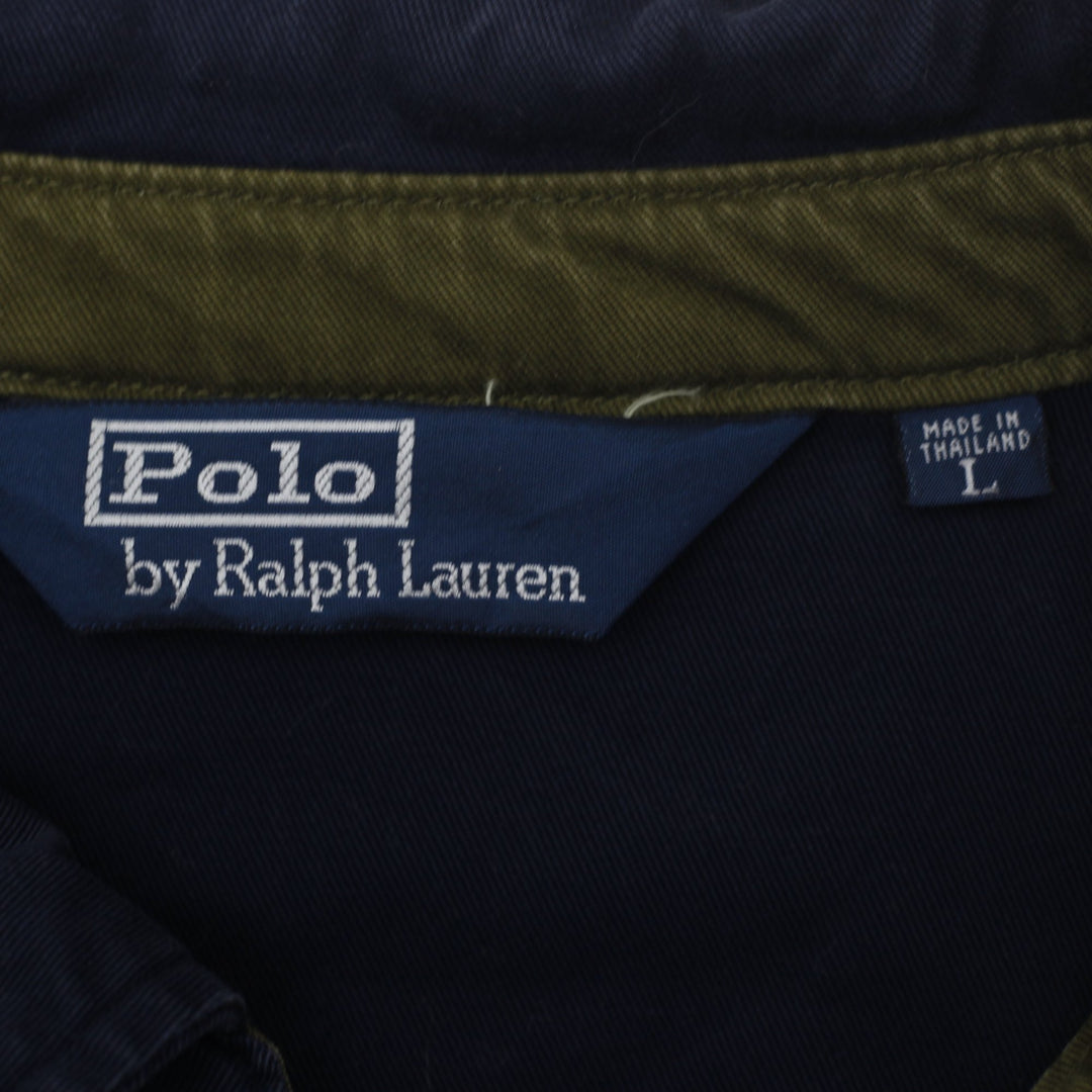 Vintage Polo By Ralph Lauren Navy Blue Full Zip Harrington Jacket L | Migration_Jackets RL Collection - Back | Fashion Rerun