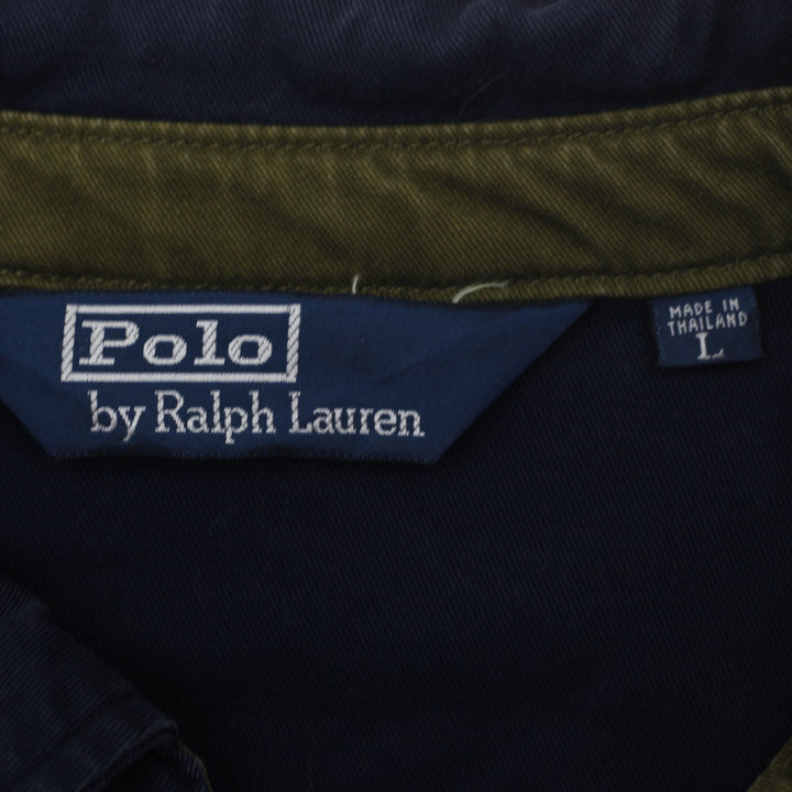Vintage Polo By Ralph Lauren Navy Blue Full Zip Harrington Jacket L | Migration_Jackets RL Collection - Back | Fashion Rerun