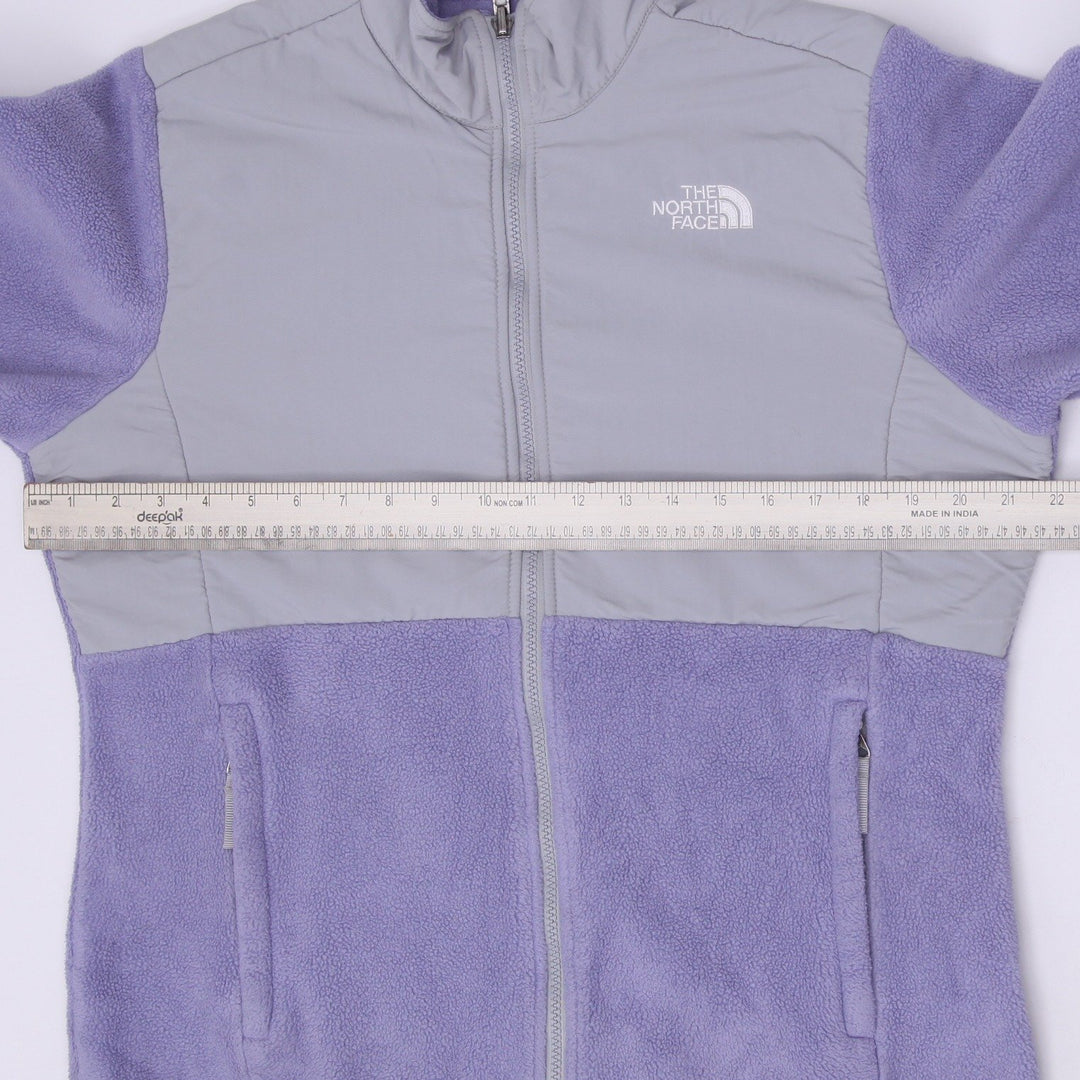 Youth Girls The North Face Denali Fleece Jacket XL Lavender Lilac Grey Polartec Zip Up