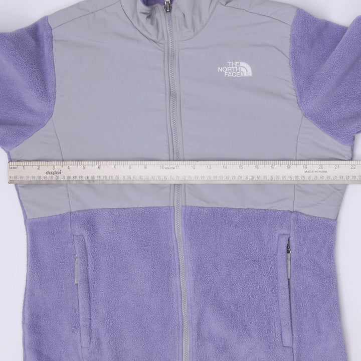 Youth Girls The North Face Denali Fleece Jacket XL Lavender Lilac Grey Polartec Zip Up