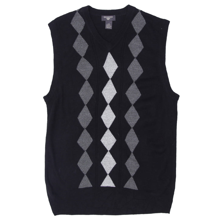 Mens Dockers Argyle V-Neck Sweater Vest - Fashion Rerun Vintage Migration_Sweaters