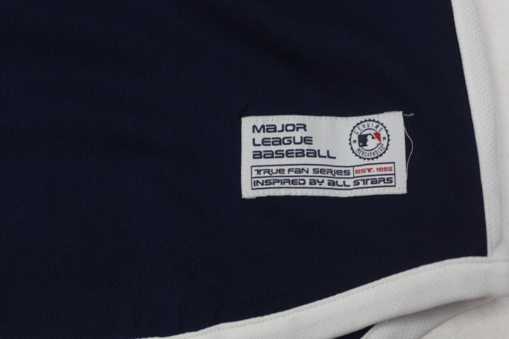 Mens Boston Red Sox Jersey Blue Red Spell Out Sewn Embroidered