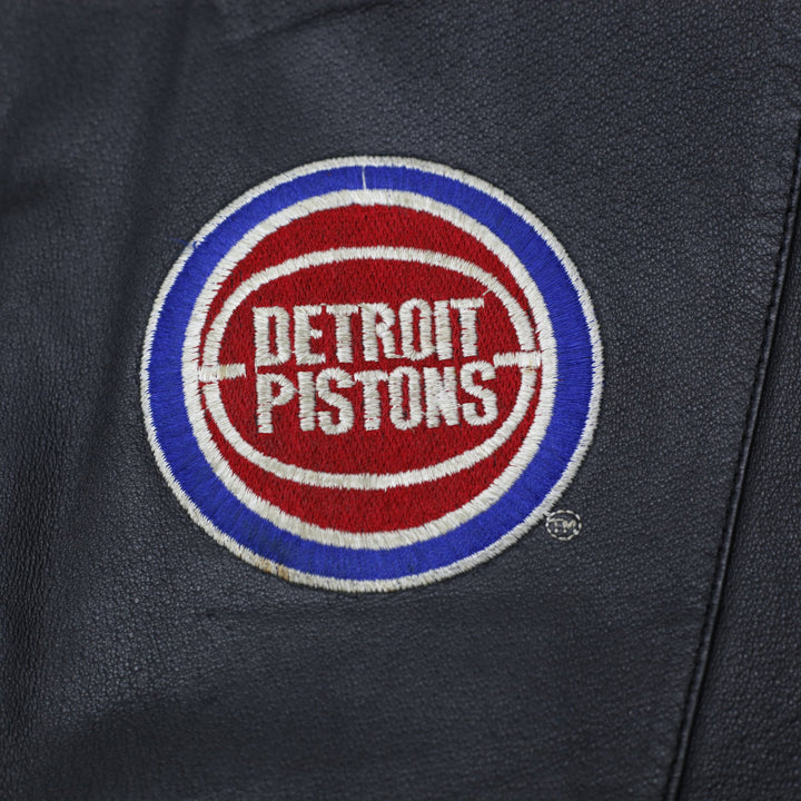 Vintage 80s Starter NBA Detroit Pistons Leather Jacket Size L