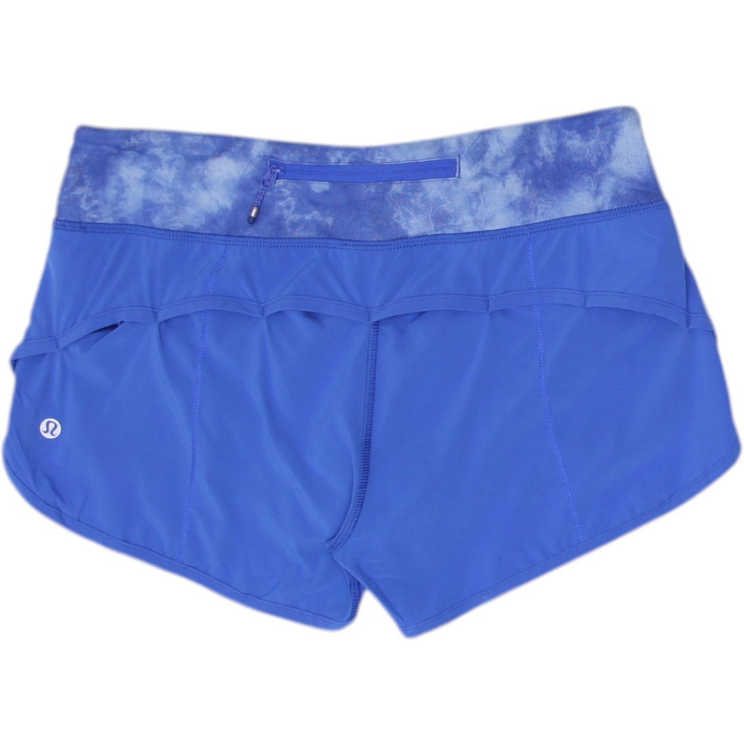 Ladies Lululemon Shorts Blue Tie-Dye Waistband Activewear