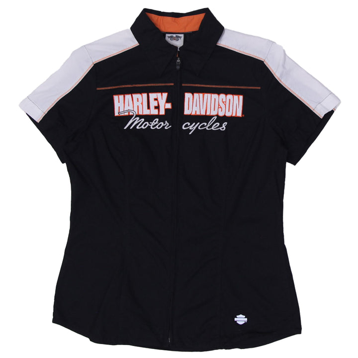 Ladies Embroidered Harley Davidson Full Zip Blouse