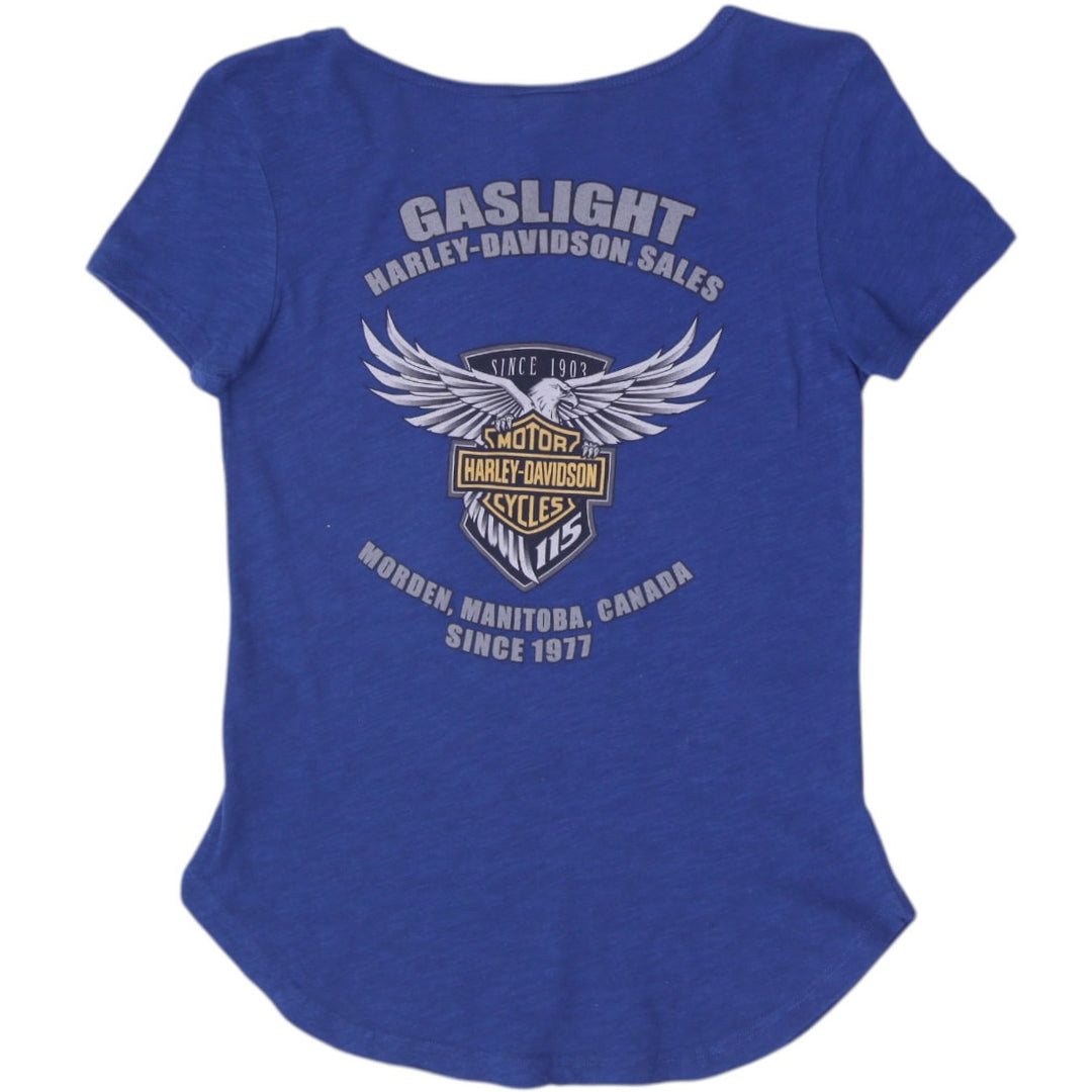 Ladies Harley Davidson Eagle Morden Manitoba Canada Blue Size S
