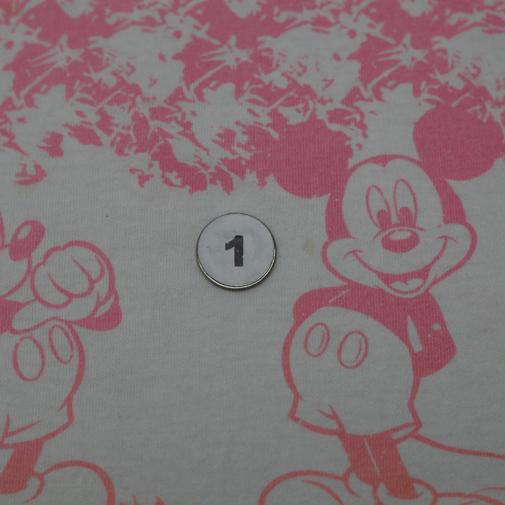 Vintage 90s Disney Mickey Mouse All Over Print T-Shirt Neon Gradient Made in Canada OS Single Stitch