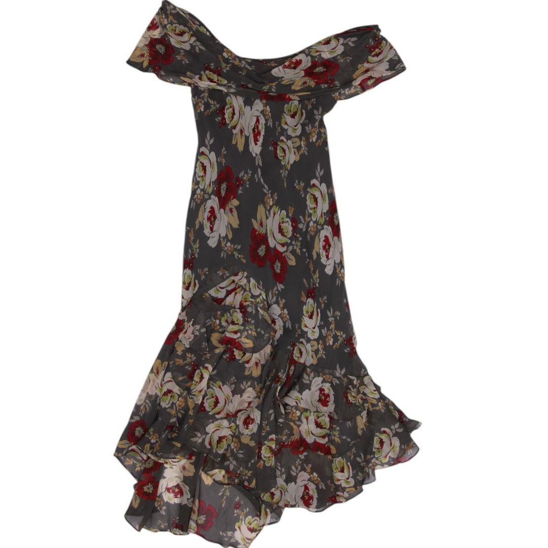 Shop Y2K Boho Floral Off-Shoulder Maxi Dress - Size 8 | Fashion Rerun Shop Y2K Boho Floral Off-Shoulder Maxi Dress - Size 8 | Fashion Rerun