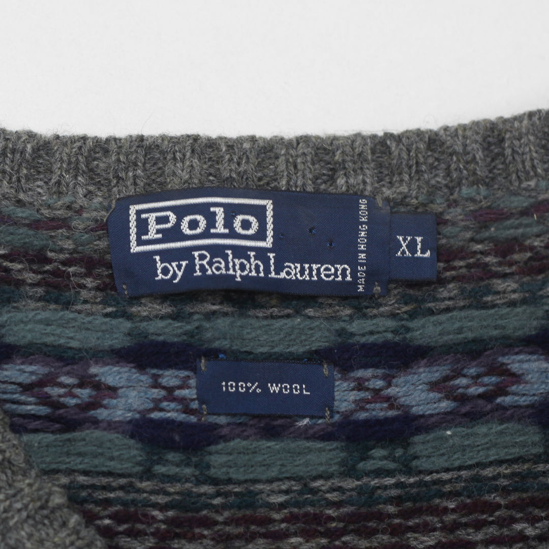 Vintage Polo Ralph Lauren 100% Wool Fair Isle V-Neck Sweater Vest - Fashion Rerun Vintage Migration_Sweaters